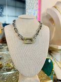 Link necklace Silver or Silver/Gold