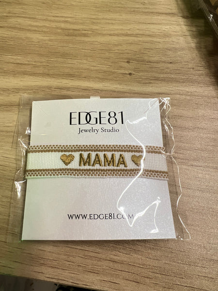 Mama embroidery bracelet