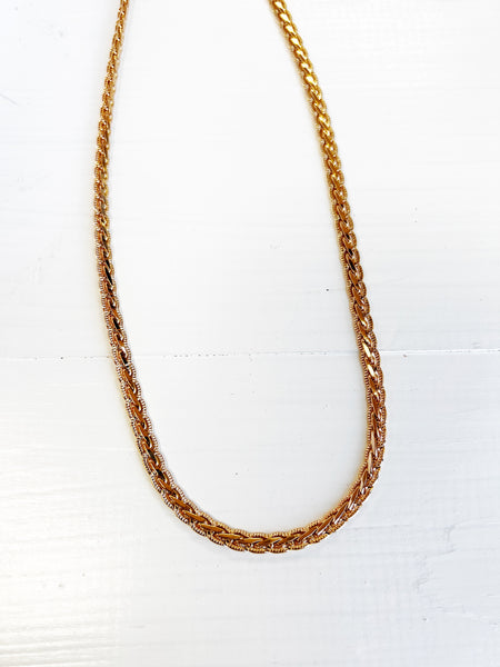 Braided Necklace Gold Filled